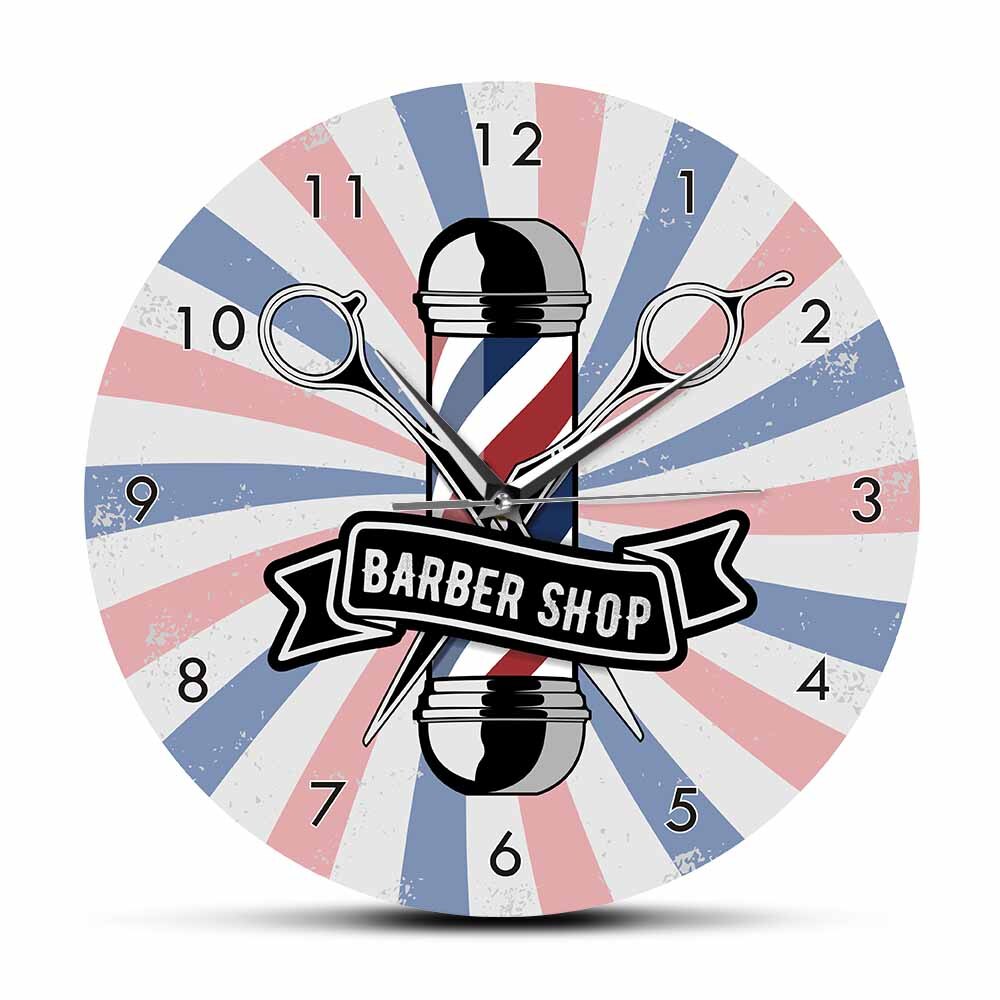 

Barber Pole - Frameless Acrylic Wall Clock, 501 Original