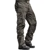 Men's Outdoor Vintage Washed Cotton Washed Multi-pocket Tactical Pants by Inlyline