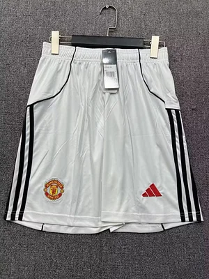 2025/2026 Manchester United Home Shorts White