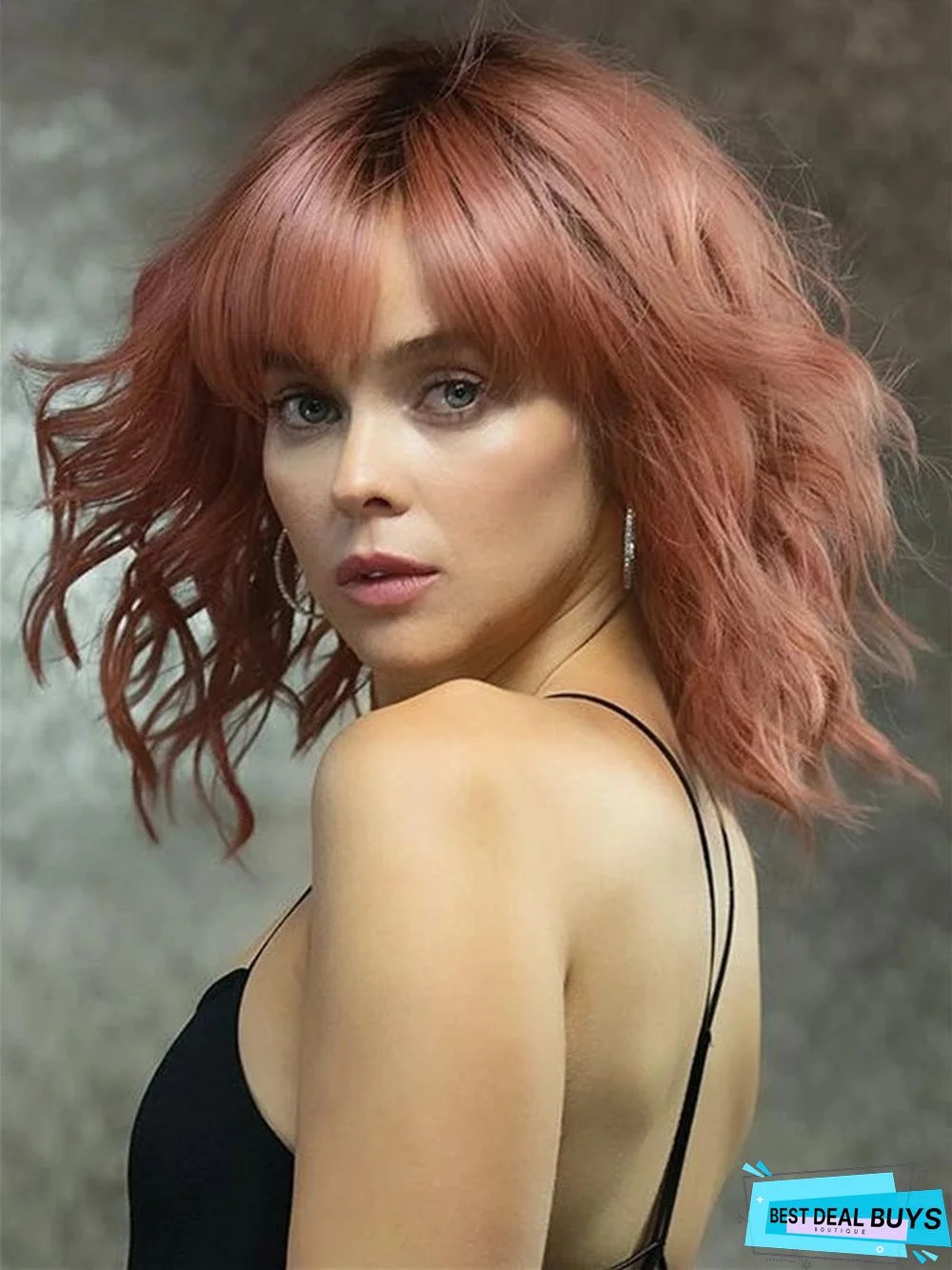 Short Hair Bobo Head Round Face Black Short Curly Hair