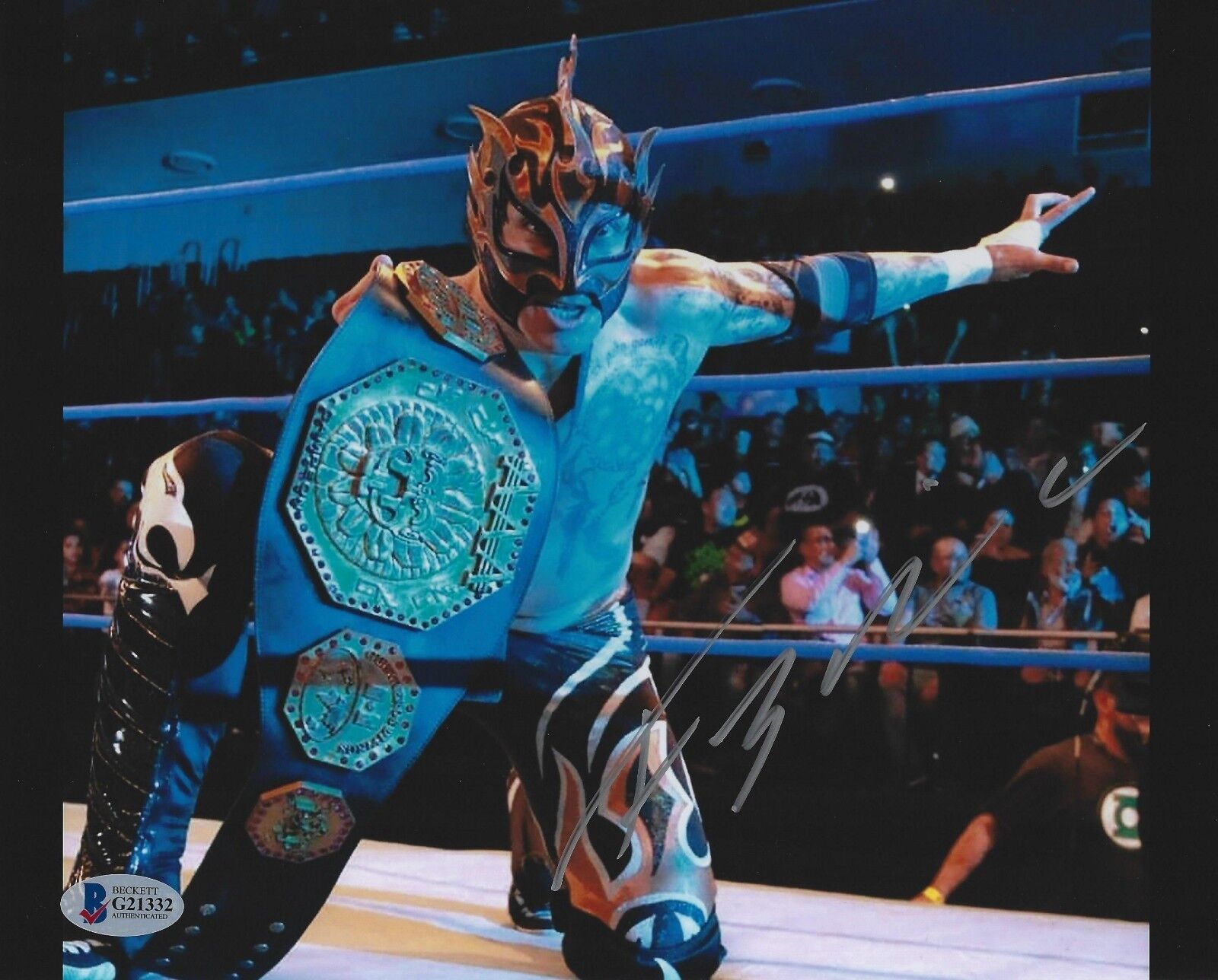 Rey Fenix Signed 8x10 Photo Poster painting BAS COA Lucha Underground Impact Wrestling All In 2