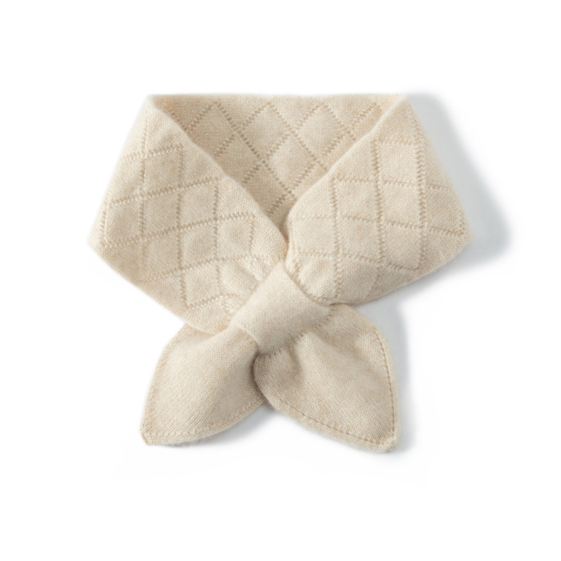 100% Cashmere Knit Neck Scarf REAL SILK LIFE