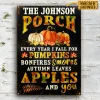Fall Sign, Fall Harvest I Fall For Pumpkins Custom Classic Metal Sign, Porch Decoration Sign, Autumn Porch Decor