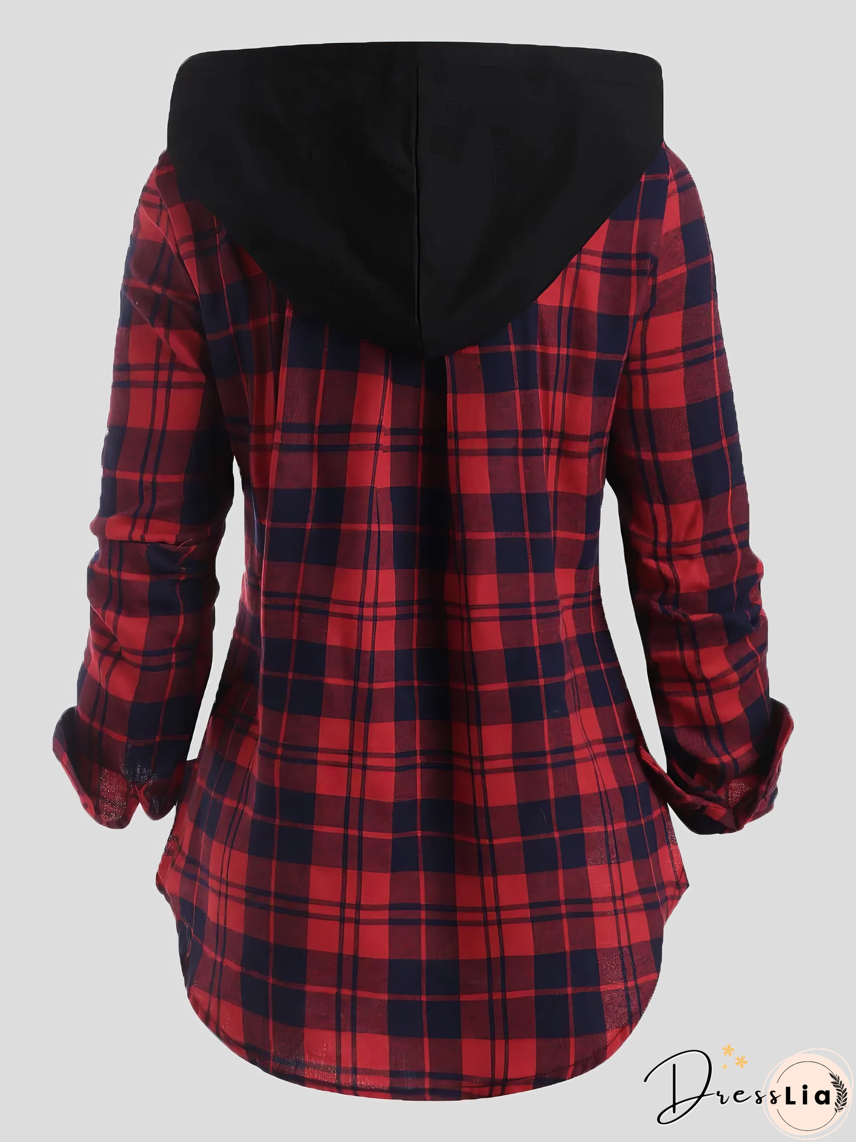 Green Plaid Corduroy Jacket with Pockets