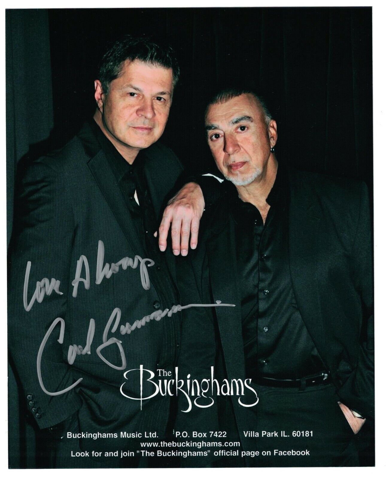 Carl Giammarese Signed Autographed 8 x 10 Photo Poster painting Band The Buckinghams A