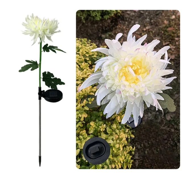 Outdoor Chrysanthemum Solar Garden Stake Decor Lights - tree - Codlins