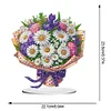 (US Local)Flower Double Sided Effect Table Top Diamond Painting Desktop Ornaments Kit (Daisy)