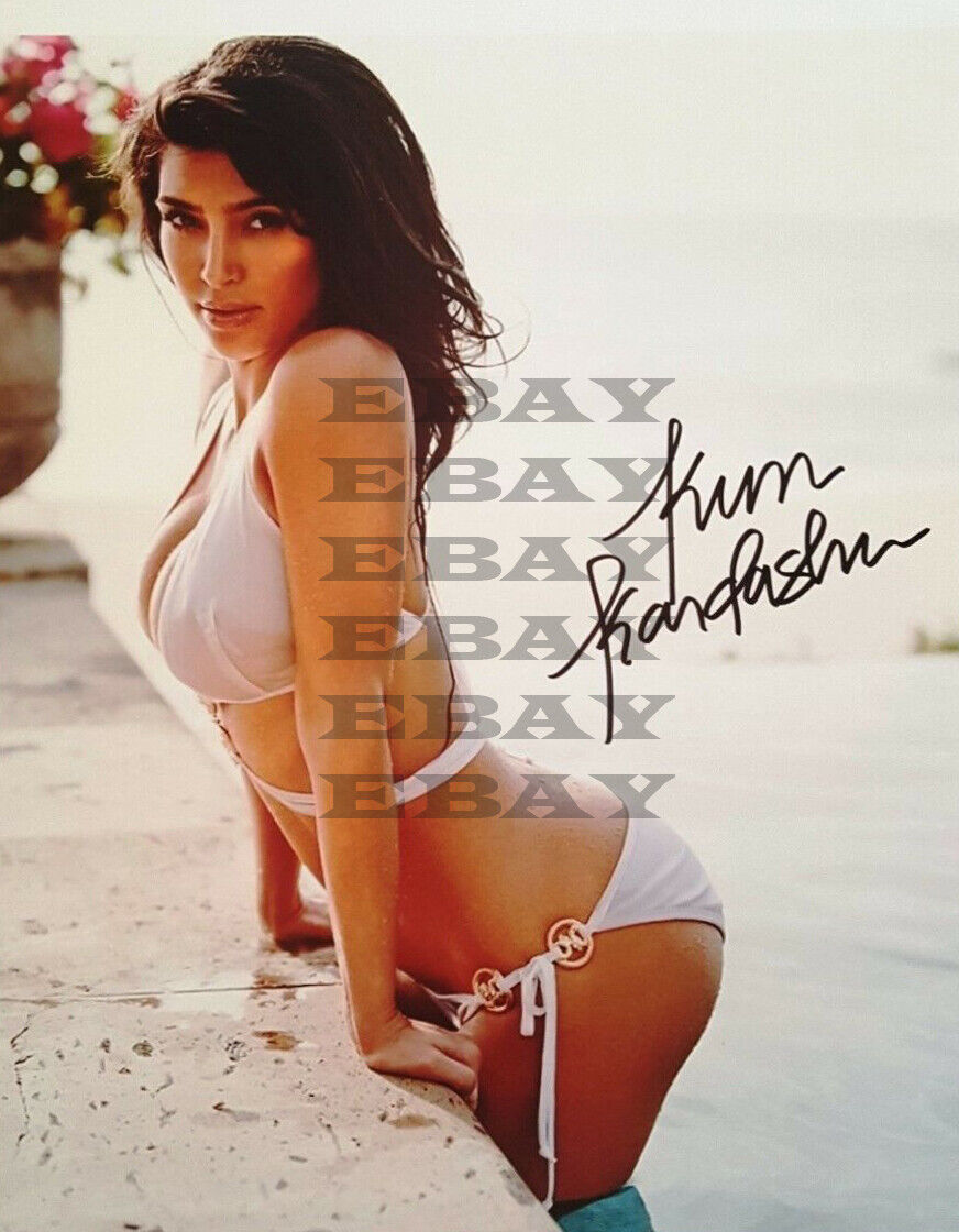 Kim Kardasian Autographed Signed 8x10 Photo Poster painting Reprint