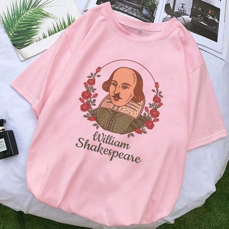 New Harajuku Gothic Female Shakespeare Tshirt Women Summer Fun Letter Print Casual T-shirts Fashion Short-sleeved Tops & Tees