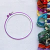 5pcs Cross Stitch Circle Set DIY Craft Round Hand Embroidery Hoops Rings