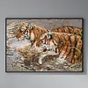 Two Tigers-14CT Stamped Cross Stitch 56*41cm/22.05*16.14in tapestrymarket