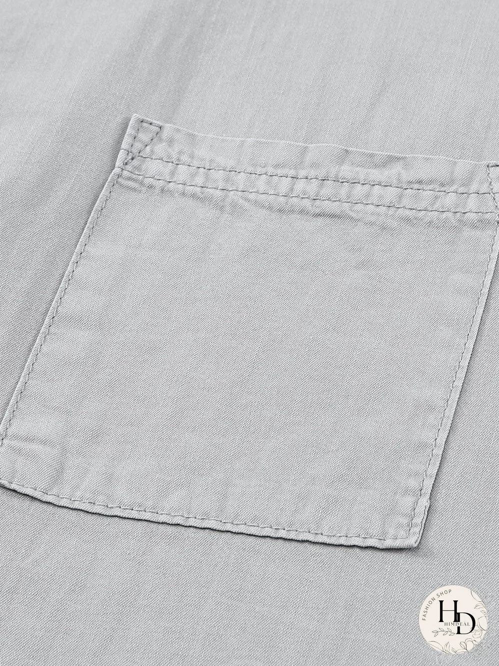 Chic Boyfriend Style Denim Shirt with Short Sleeves