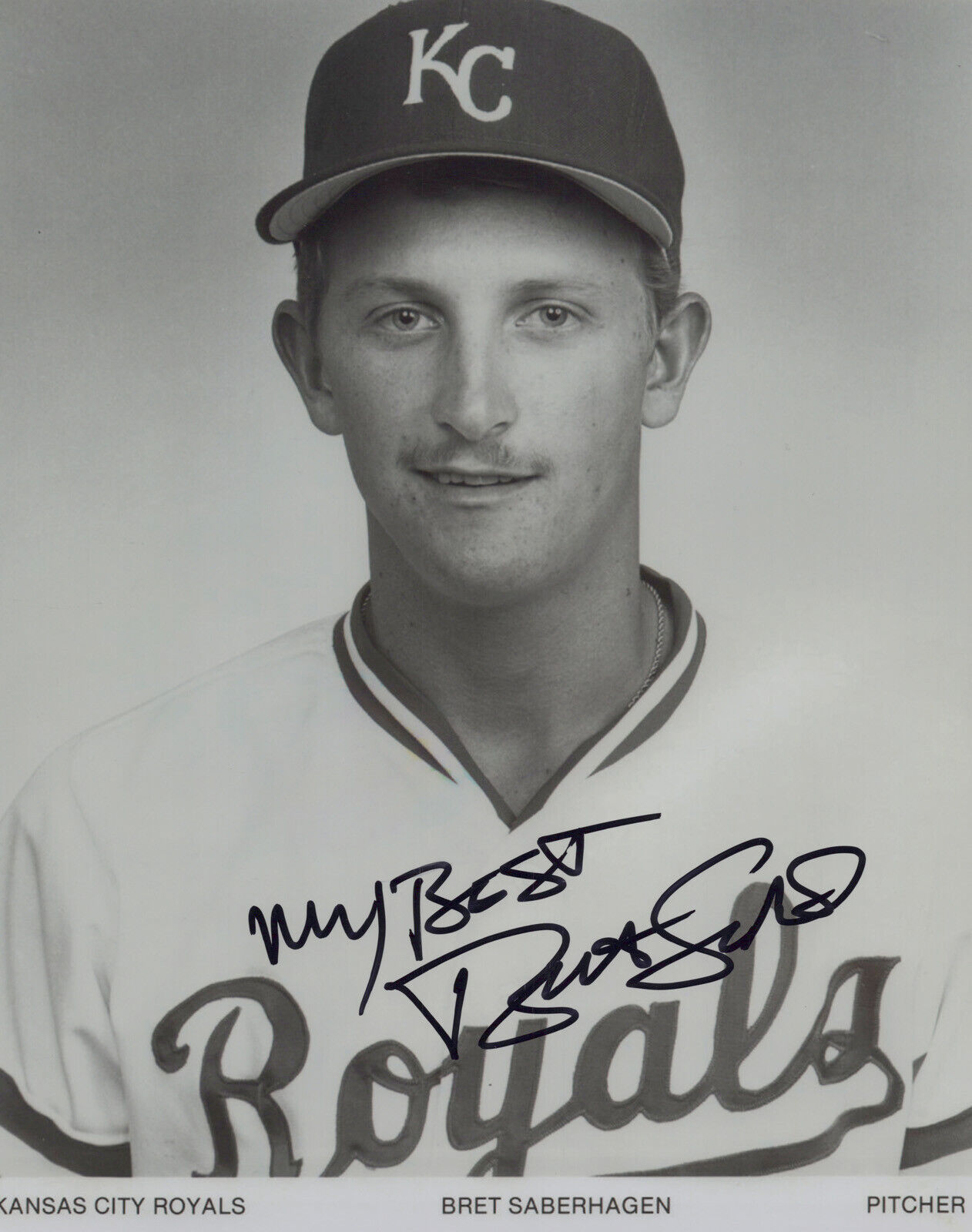 BRET SABERHAGEN signed Autographed KANSAS CITY ROYALS