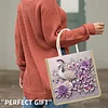Diamond Painting Einkaufstasche Diamond Tote Handtasche Teilbohrer (Pfau)