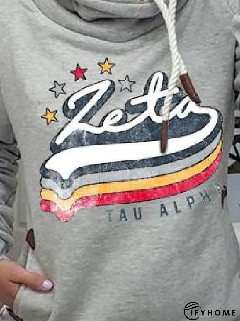 Gray Shift Casual Cotton Sweatshirts | IFYHOME