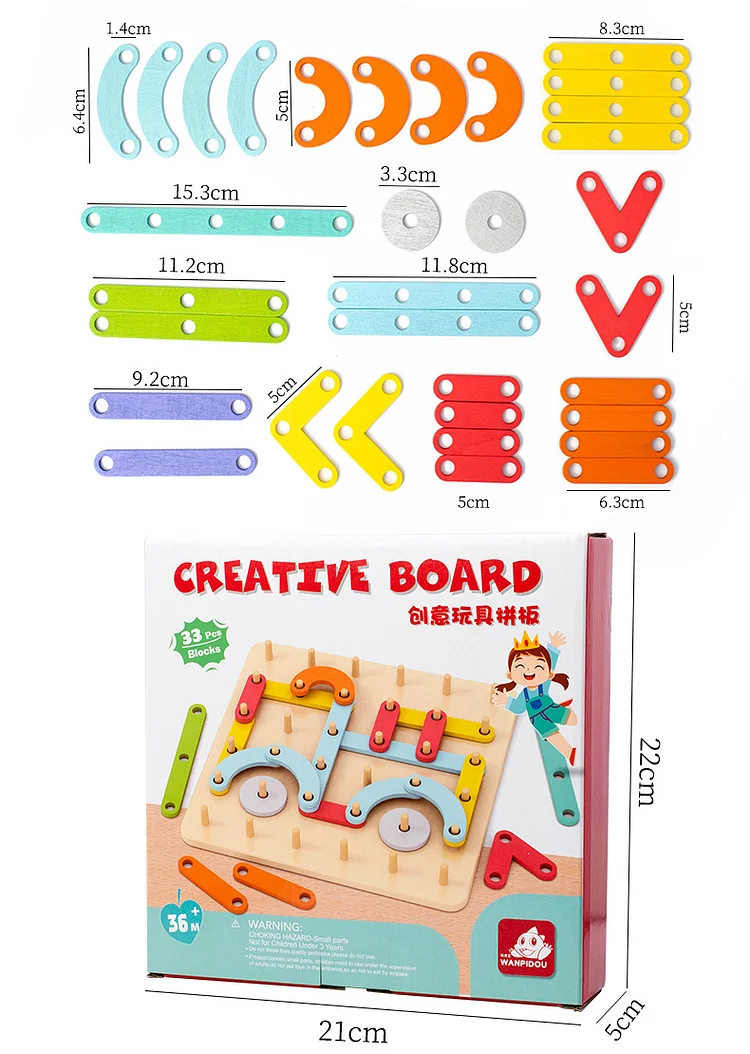 MONTESSORI PEGBOARD PUZZLE FOR KIDS | 168DEAL