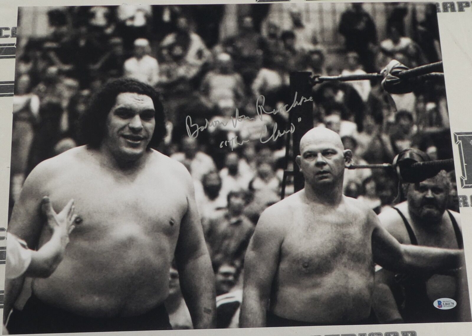 Baron Von Raschke Signed 16x20 Photo Poster painting BAS Beckett COA WWE Andre the Giant Picture