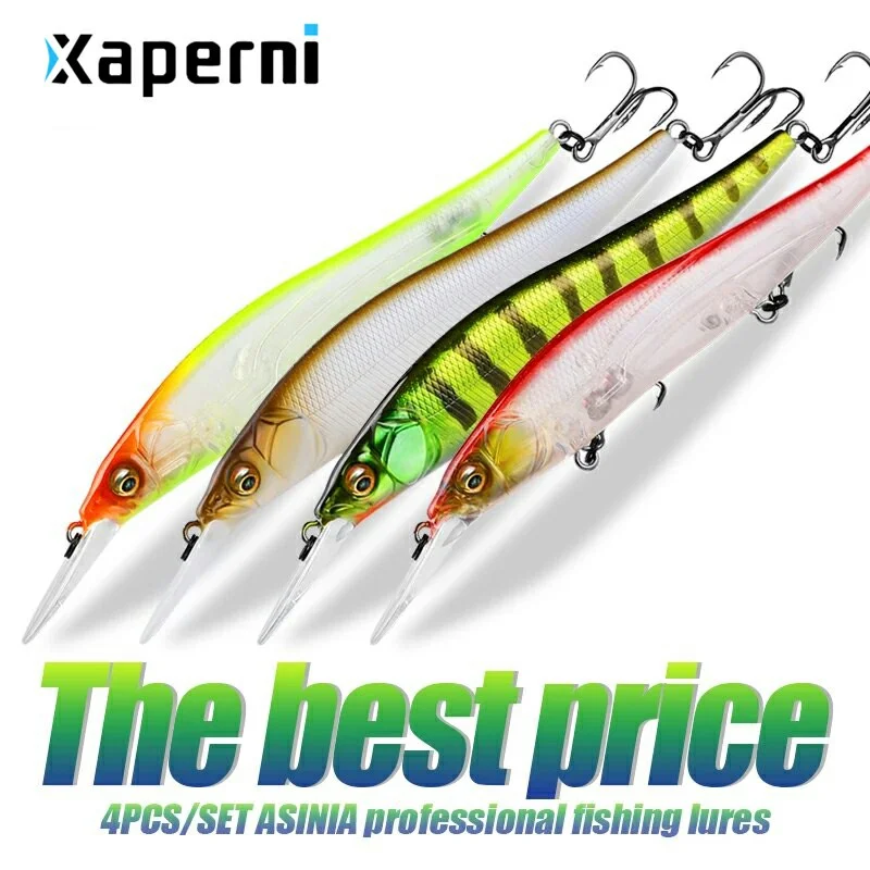 ASINIA Best price 4pcs each set 110mm 14g SP Fishing Lures Artificial Bait Predator Tackle for pike and bass