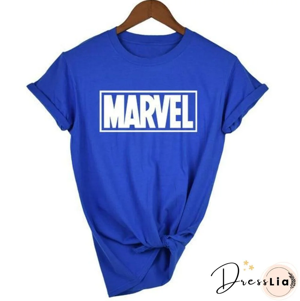 Women Short Sleeve T-shirt O-neck Cotton Super Hero Tops Tee