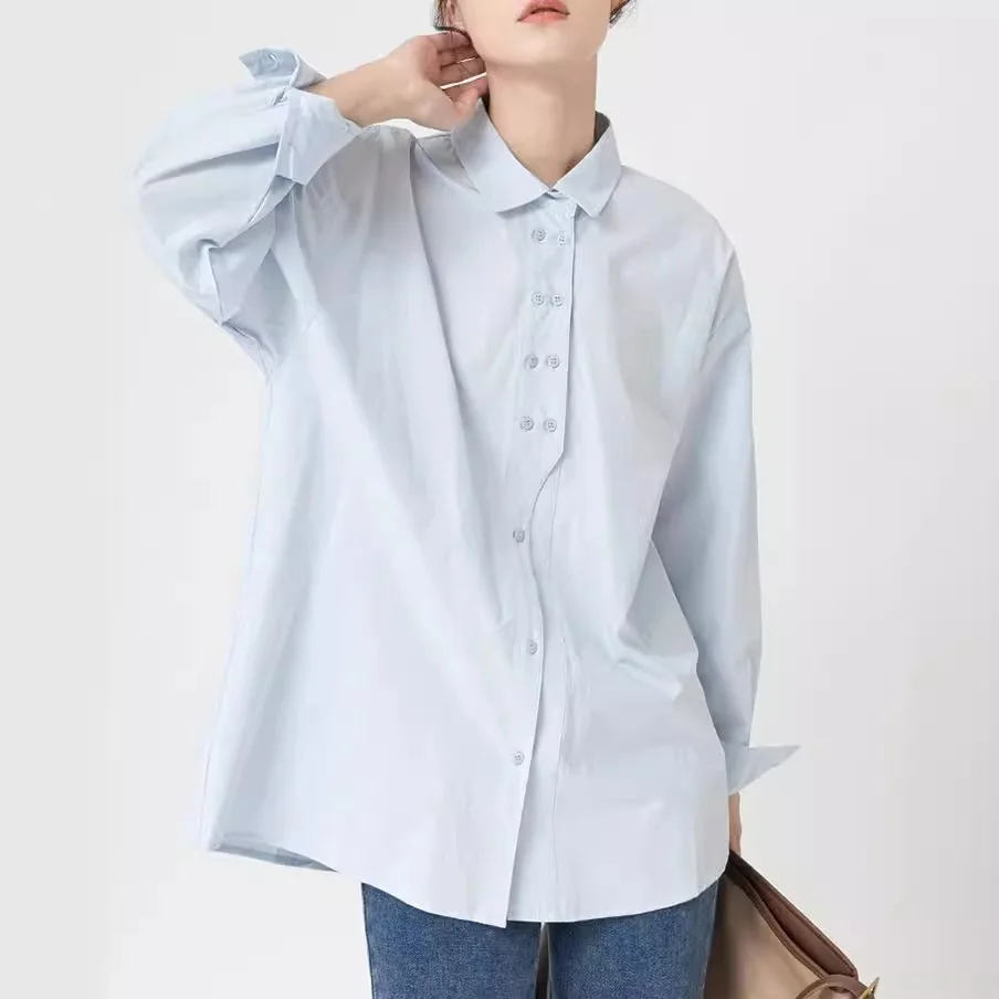 Athvotar Athvotar French Shirt Women's New High-Level Sensational Sensational Skinny T-Shirt Tendered Bottom And Overlapping Shirt Women