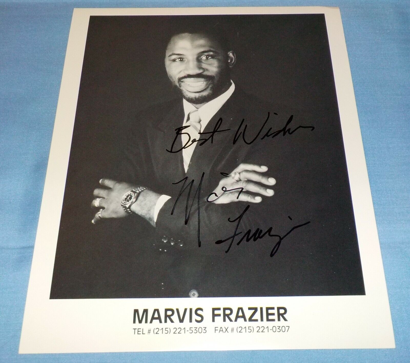 Boxing Marvis Frazier Signed Autographed 8 x 10 Photo Poster painting