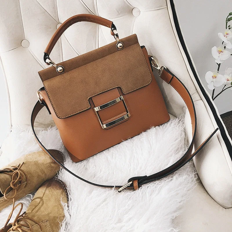 SWDF Women Bag Vintage Shoulder Bags 2021 Buckle PU Leather Handbags Crossbody Bags For Women Famous Brand Spring Sac Femme