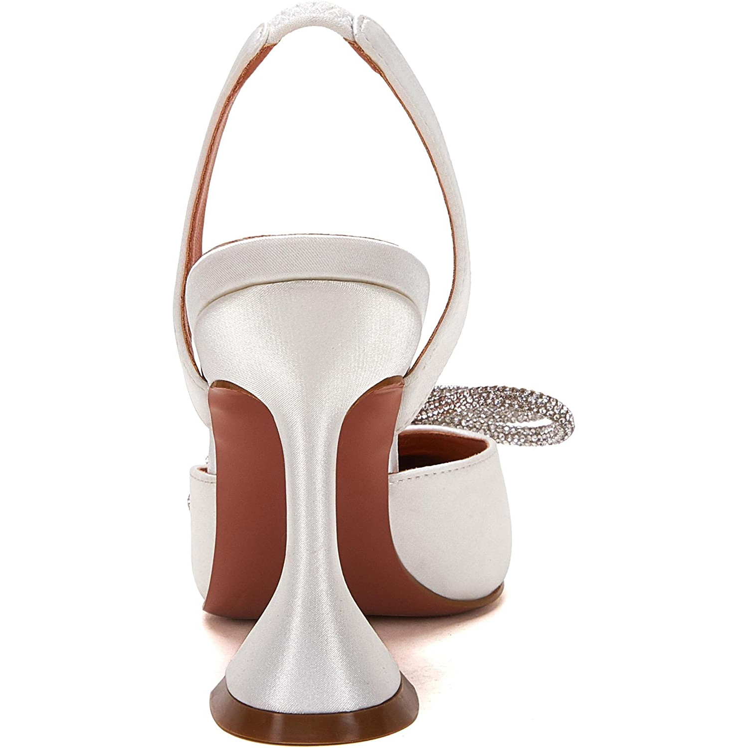 95mm Begum Crystal Bowknot Party Wedding Heels Slingback Women's Pumps-MERUMOTE