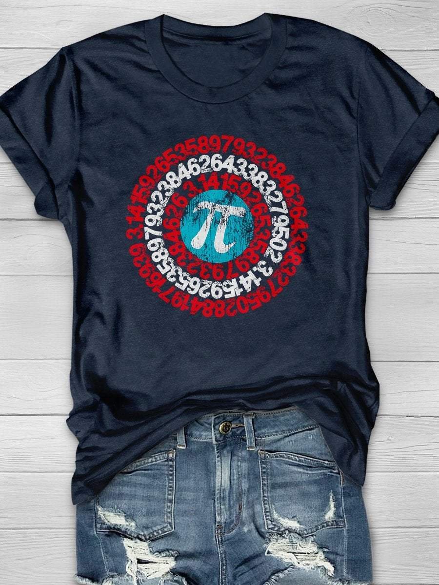 Pi Day Funny Math Print Short Sleeve T-shirt