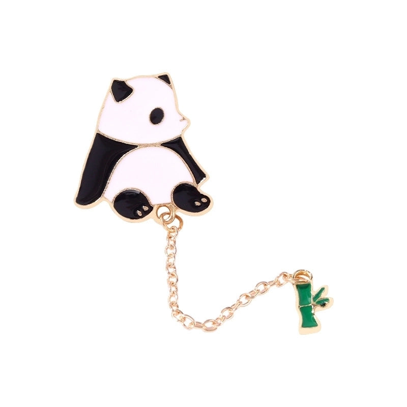 Chinoiserie Pin Panda Alloy Plating Unisex Brooches