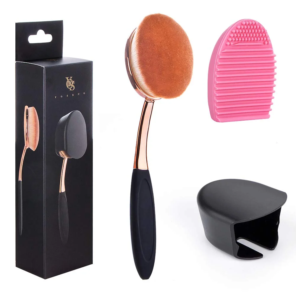 Oval Foundation Brush Large Toothbrush makeup brushes Fast Flawless Application Liquid Cream Powder Foundation