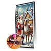 Santa Claus Elk - Diamond Painting - Full Round Drill (Canvas|40*70cm)