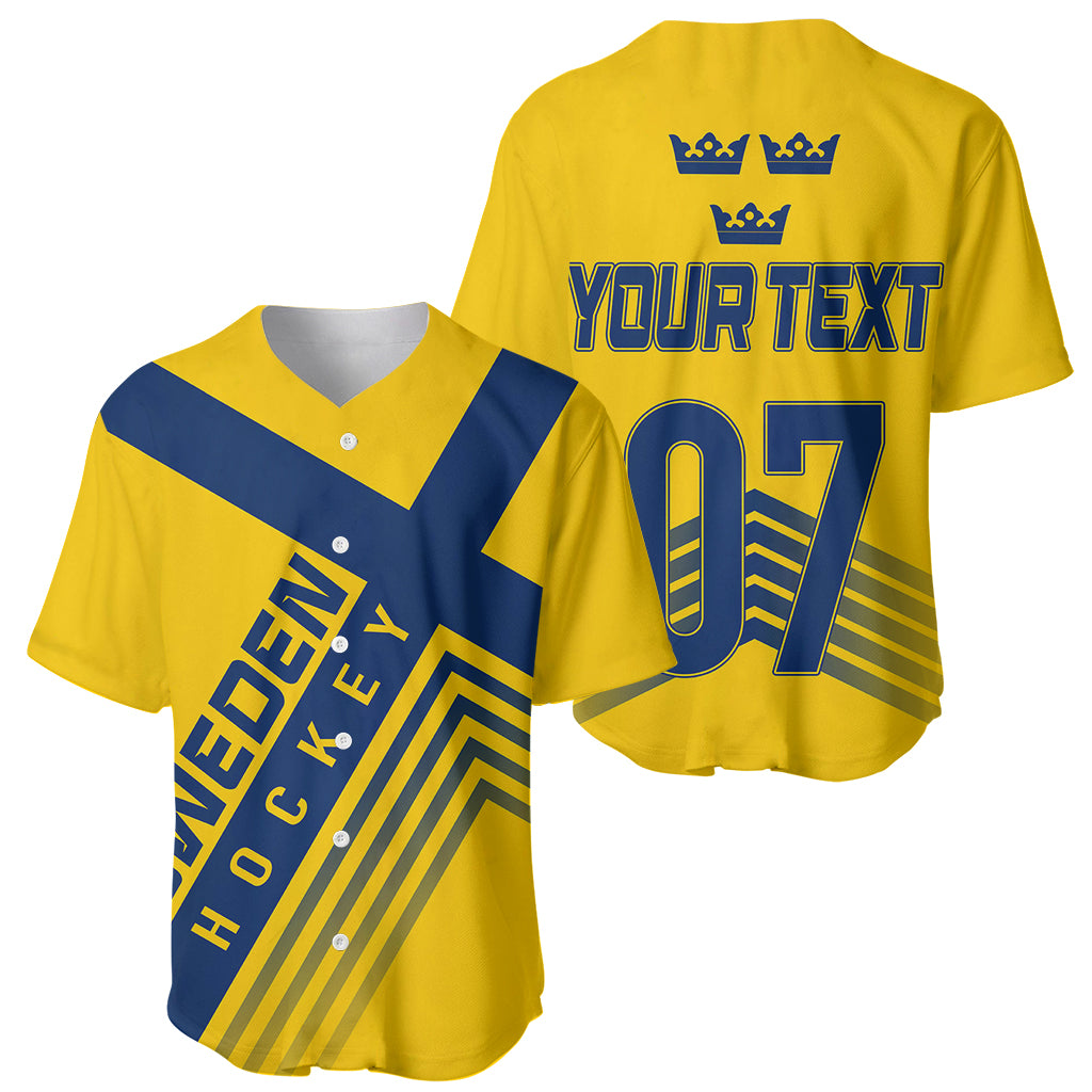 Sweden Ice Hockey Championship 2023 Three Crowns Baseball Jersey LT07 mysite
