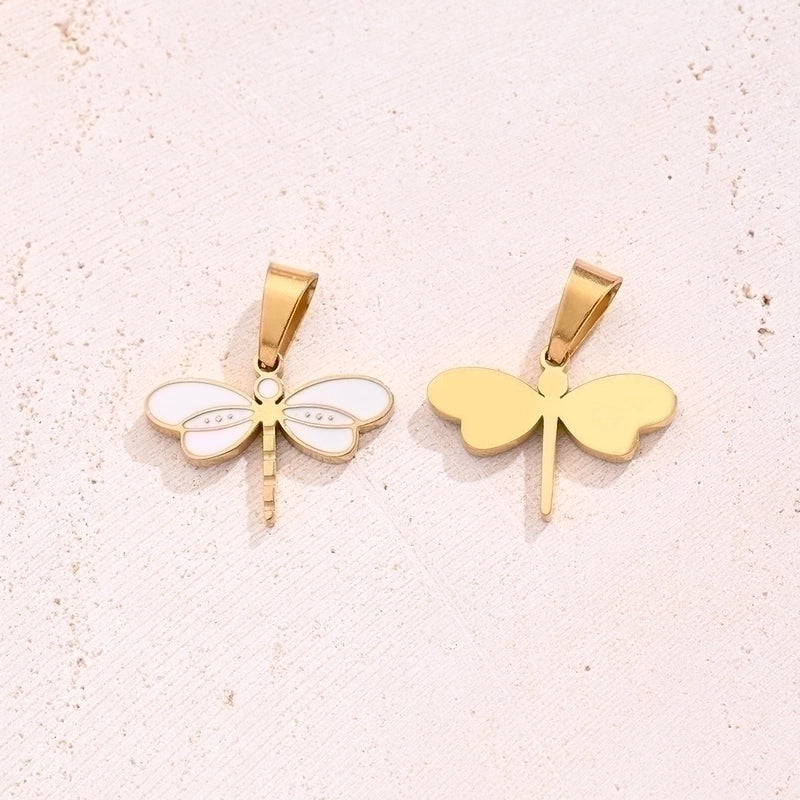 1 Pc/Package 11.5x16mm 12x16mm 15x14mm 6x3mm 304 Stainless Steel 18K Gold Plated Hedgehog Squirrel Dragonfly Polished Jewelry Accessories Pendant