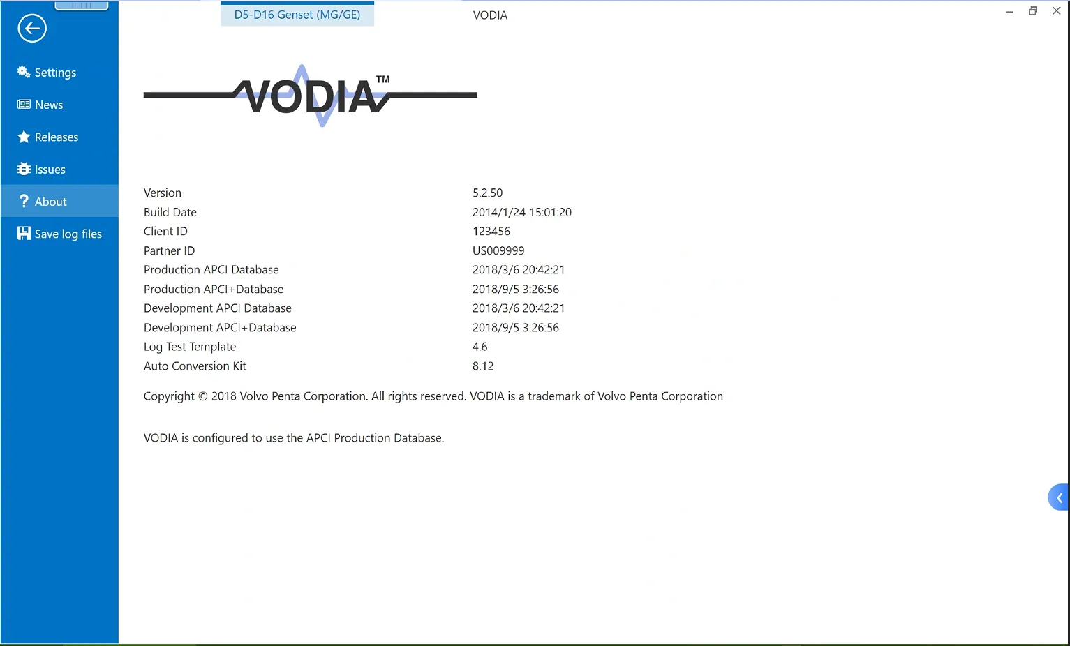 Volvo diagnostic tool Penta system