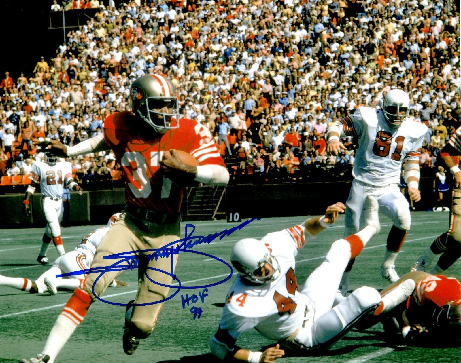 Autographed JIMMY JOHNSON San Francisco 49ers 8x10 Photo Poster painting w/COA