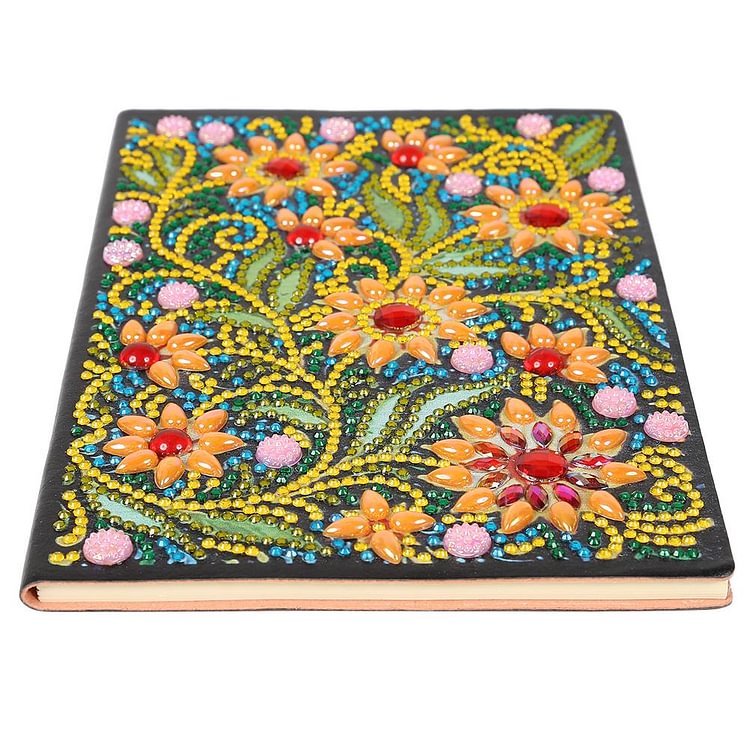 21x15cm DIY Flower Special Shaped Diamond Painting 50 Pages A5 Sketchbook Notebook