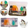 Mixed Fishing Lures Kit Soft and Hard Bait Hooks Swivels for Bass Pike Crank