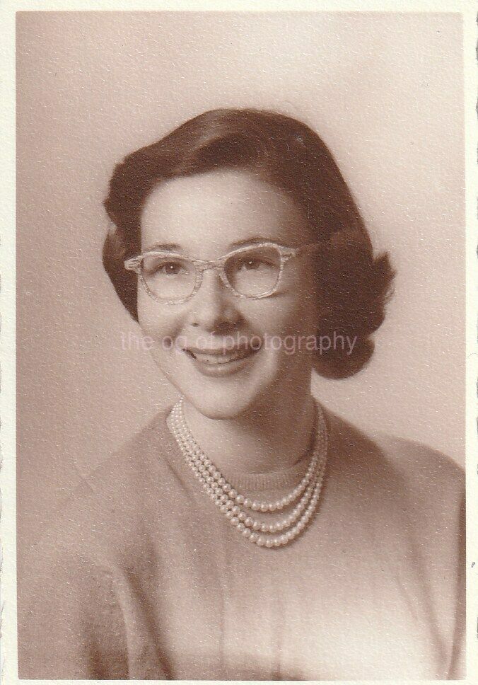 50's 60's WOMAN Found Photo Poster painting bwOriginal Portrait VINTAGE 97 7 H