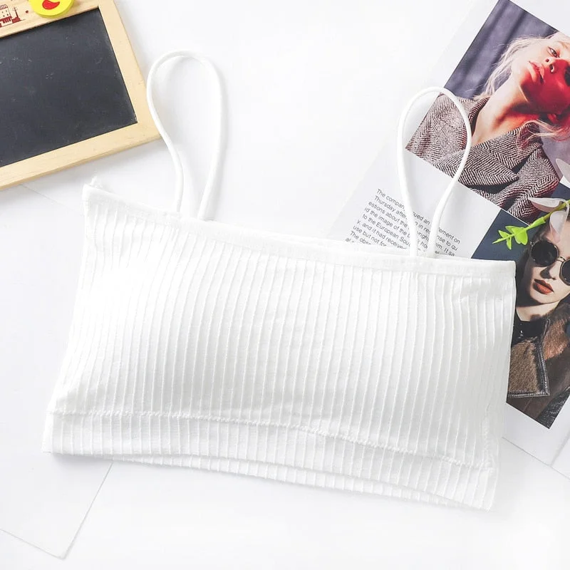Women Cotton Underwear Tube Top Bra Ladies Thread Bra Comfort Tank Up Women Sports Bra Sexy Top Female Crop Top Sexy Lingerie