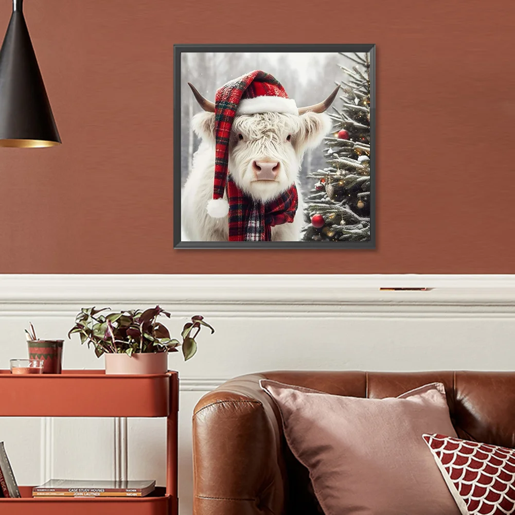 Diamond Painting - Full Round Drill - Christmas Yak(Canvas|30*30cm)