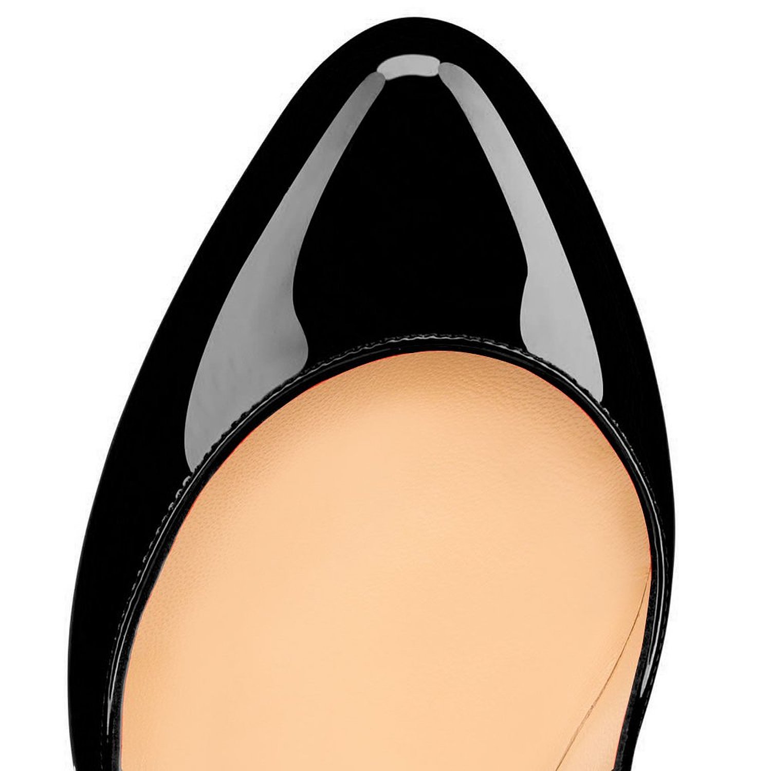 160mm Women's High Heels Pumps Platform Shoes Black Patent-vocosishoes