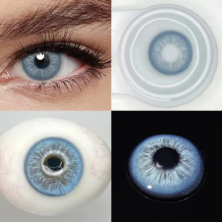 【U.S WAREHOUSE】Angelic Glow Bliss Azure Blue Colored Contact Lenses