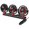 3 Head Electric Car Fan 2 Speeds Auto Air Circulation Fan for Home Desk Office