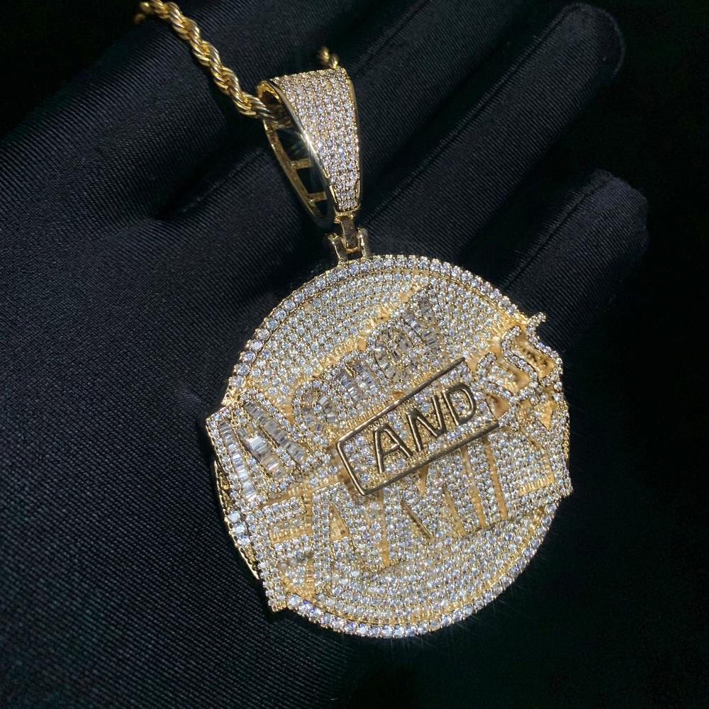 Letter Money and Family Round Bling Pendants