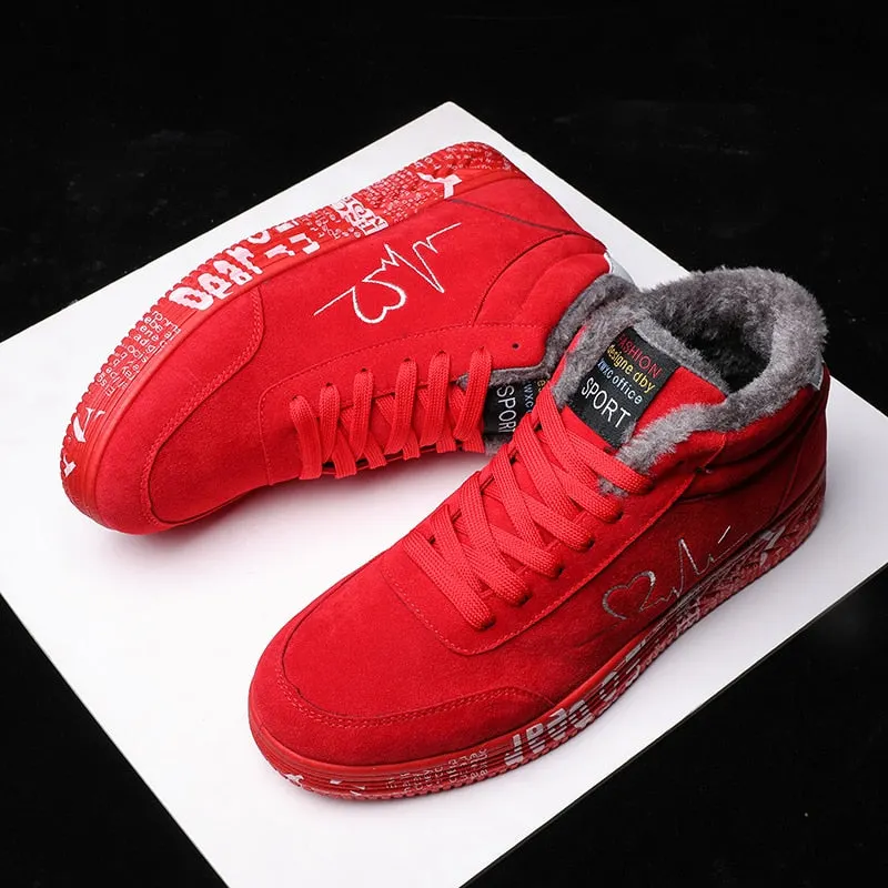 Red High Top Sneakers Women Shoes 2021 Spring Canvas Running Women's Casual Sport Shoes Man Graffiti basket femme Big Size 35-44