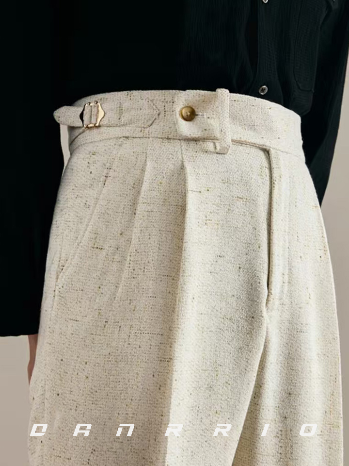 DANRRIO High Waist Skinny Double Pleat Casual Pants Business Straight Leg Suit Pants DANRRIO.COM DANRRIO