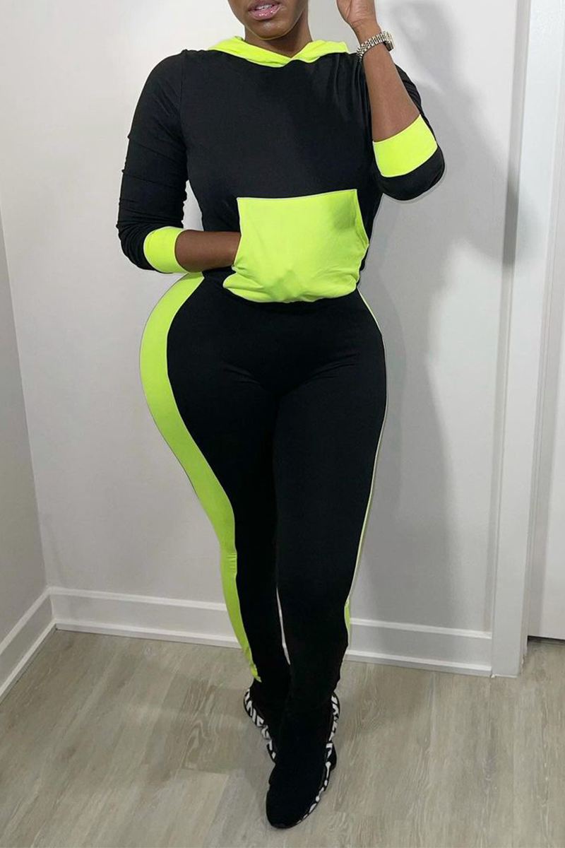 Black Casual Solid Make Old Hooded Collar Long Sleeve Two Pieces