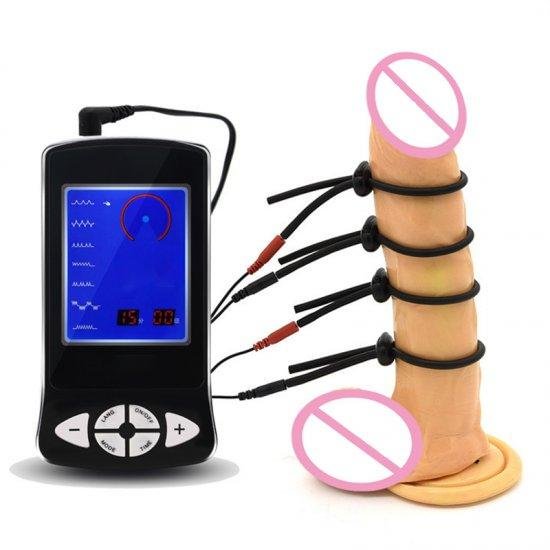 Electric Shock Cock Ring Treatment Penis Ring Sex Toys pic