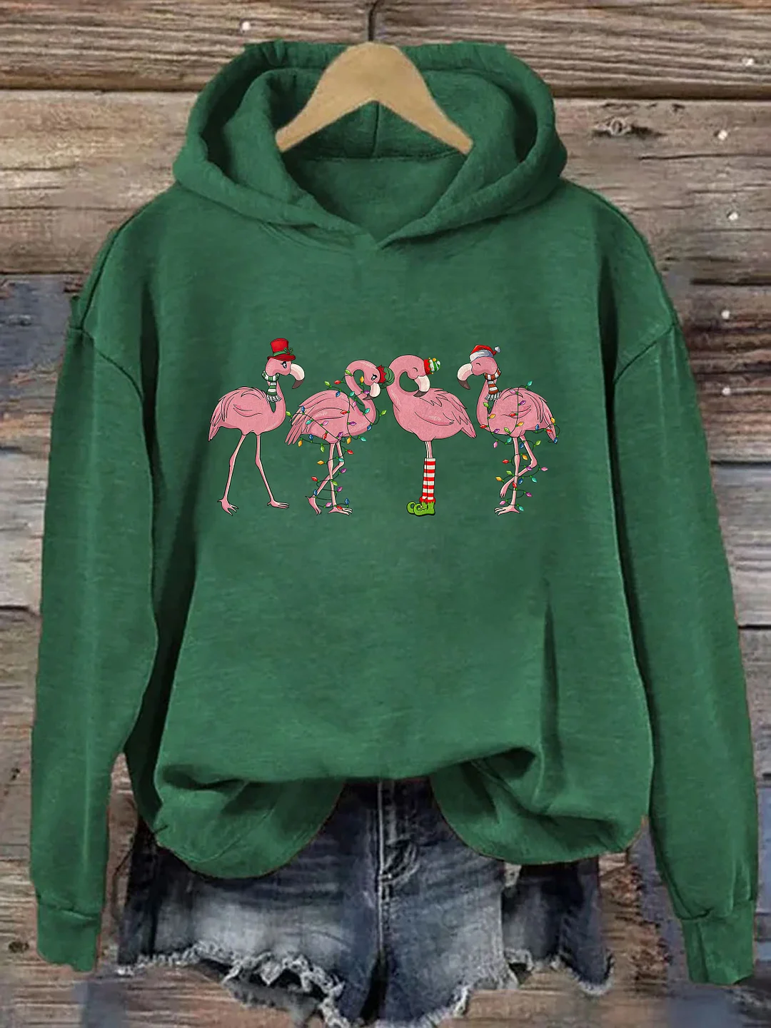 Flamingo Christmas Hoodie