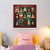 Christmas Tree Snowman-14CT Stamped Cross Stitch 40*40cm/15.75*15.75in